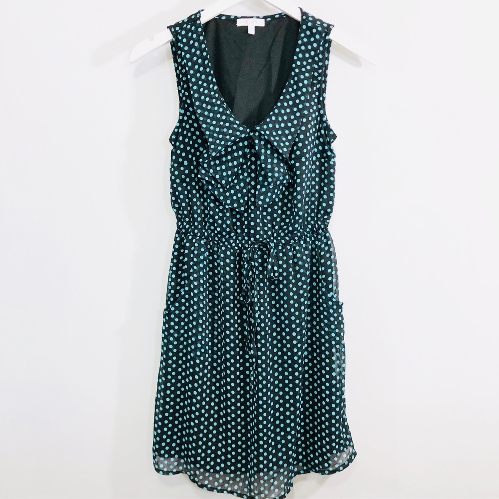 Delia Chiffon Polka Dot sleeveless dress Size S